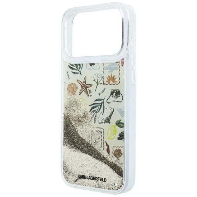 Чохол Karl Lagerfeld Liquid Glitter Beach & Sand для iPhone 18 Pro Max | 17 Pro Max Beige (KLHCP18X6LCSPCE)