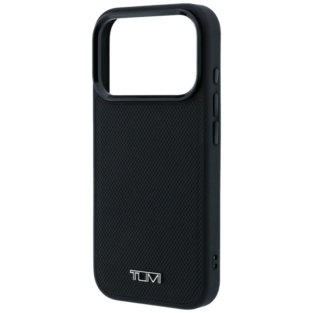 Чохол Tumi Leather Ballistic Pattern для iPhone 18 Pro Black (TUHMP18LRBAK)