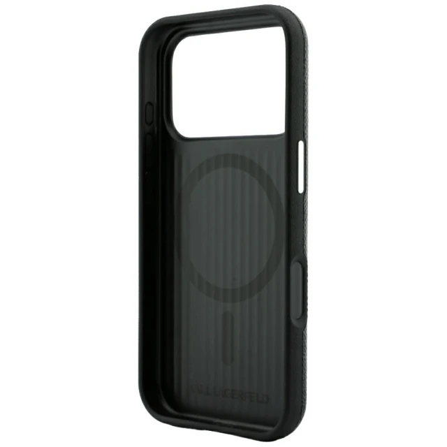 Чохол Karl Lagerfeld Grained Embossed Ring & Kameo Logo для iPhone 18 Pro | 17 Pro Black (KLHMP18L6PWBKECK)