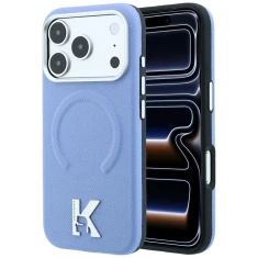 Чохол Karl Lagerfeld Grained Embossed Ring & Kameo Logo для iPhone 18 Pro | 17 Pro Blue (KLHMP18L6PWBKECB)