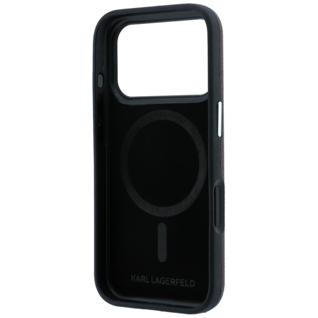 Чохол Karl Lagerfeld Grained Embossed Ring & Kameo Logo для iPhone 18 Pro Max | 17 Pro Max Red (KLHMP18X6PWBKECR)