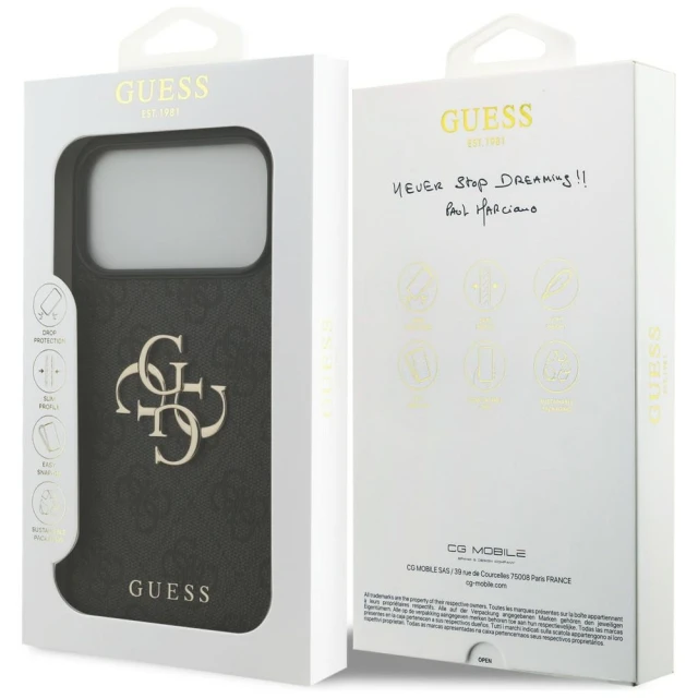 Чохол Guess 4G Big Logo для iPhone 18 Pro Max | 17 Pro Max Black (GUHCP18X4GMGGR)