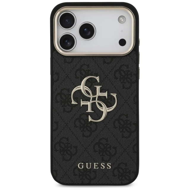 Чохол Guess 4G Big 4G Classic Logo для iPhone 18 Pro Max | 17 Pro Max Black Gold (GUHCP18X4GMGCGR)