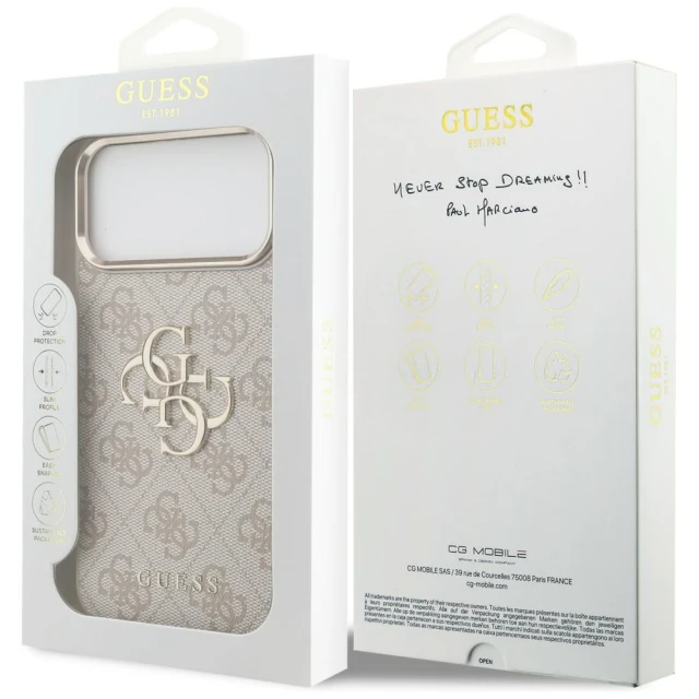 Чохол Guess 4G Big 4G Classic Logo для iPhone 18 Pro Max | 17 Pro Max Pink Gold (GUHCP18X4GMGCPI)