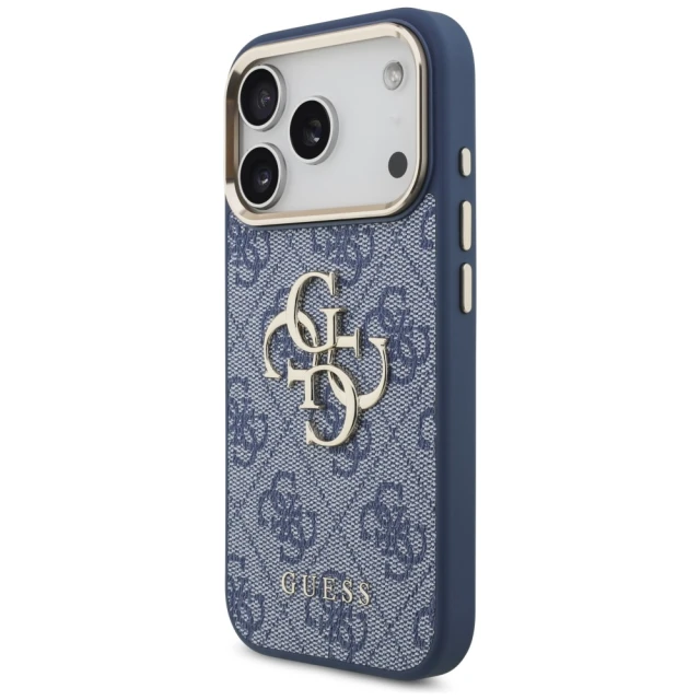 Чохол Guess 4G Big 4G Classic Logo для iPhone 18 Pro | 17 Pro Blue Gold (GUHCP18L4GMGCBL)