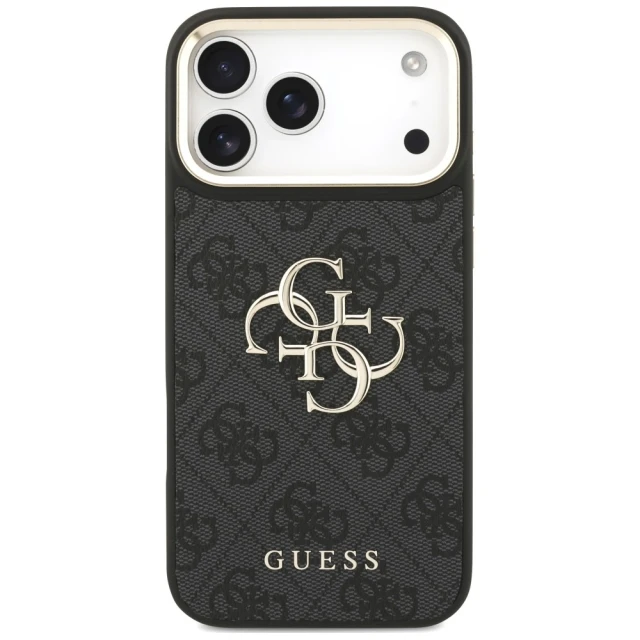 Чохол Guess 4G Big Classic Logo Big Strap Metal Buttons для iPhone 18 Pro | 17 Pro Black (GUHCP18LP4G4BCSK)