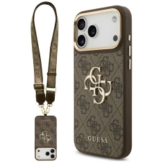 Чохол Guess 4G Big Classic Logo Big Strap Metal Buttons для iPhone 18 Pro | 17 Pro Brown (GUHCP18LP4G4BCSW)
