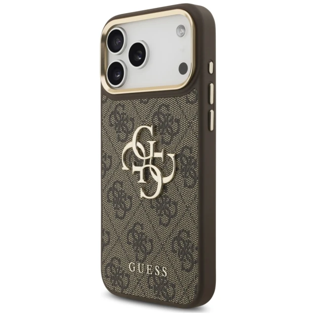 Чохол Guess 4G Big Classic Logo Big Strap Metal Buttons для iPhone 18 Pro Max | 17 Pro Max Brown (GUHCP18XP4G4BCSW)