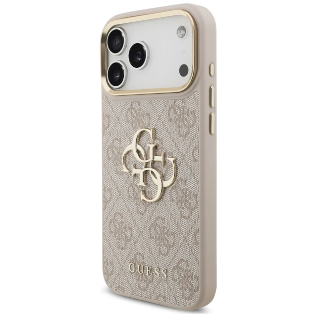 Чохол Guess 4G Big Classic Logo Big Strap Metal Buttons для iPhone 18 Pro | 17 Pro Pink (GUHCP18LP4G4BCSP)