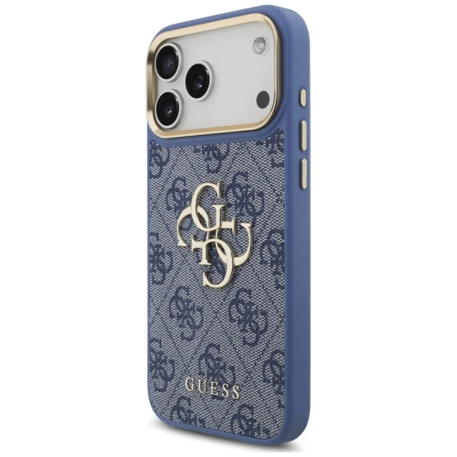 Чохол Guess 4G Big 4G Classic Logo Big Strap Metal Buttons для iPhone 18 Pro Max | 17 Pro Max Blue (GUHCP18XP4G4BCSB)
