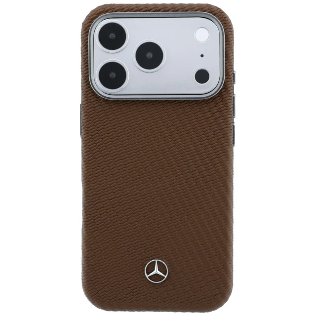 Чохол Mercedes Leather Semi Wrap Wood Effect для iPhone 18 Pro | 17 Pro Camel (MEHMP18L25PFWWPCA)