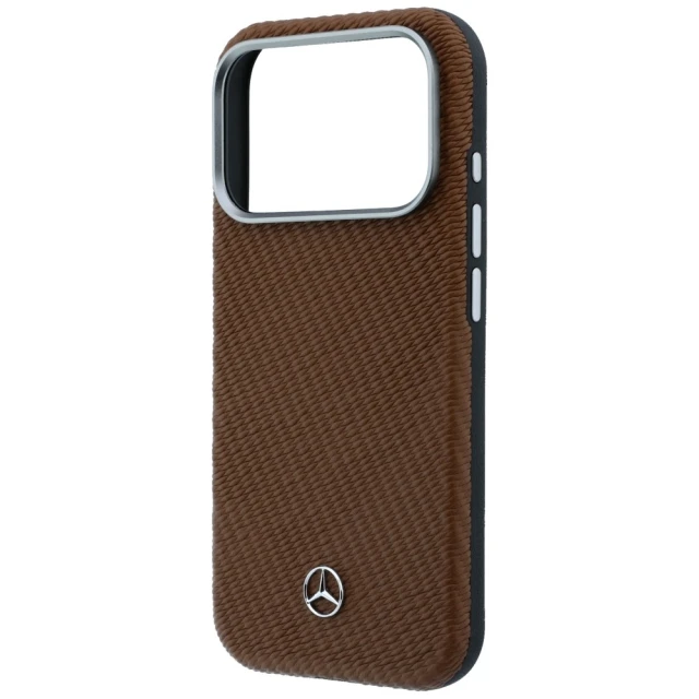 Чохол Mercedes Leather Semi Wrap Wood Effect для iPhone 18 Pro | 17 Pro Camel (MEHMP18L25PFWWPCA)
