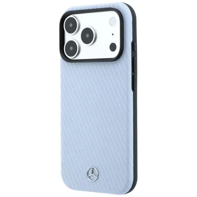 Чохол Mercedes Leather Semi Wrap Wood Effect для iPhone 18 Pro | 17 Pro Blue (MEHMP18L25PFWWPB)