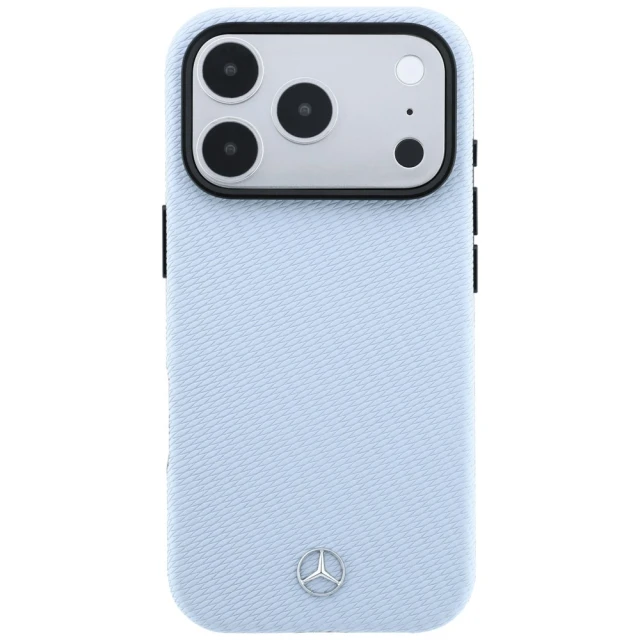 Чохол Mercedes Leather Semi Wrap Wood Effect для iPhone 18 Pro | 17 Pro Blue (MEHMP18L25PFWWPB)