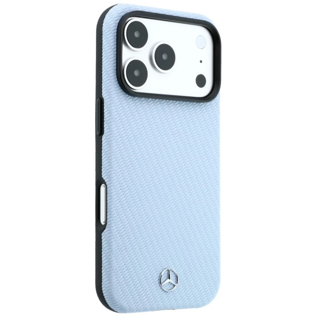 Чохол Mercedes Leather Semi Wrap Wood Effect для iPhone 18 Pro | 17 Pro Blue (MEHMP18L25PFWWPB)
