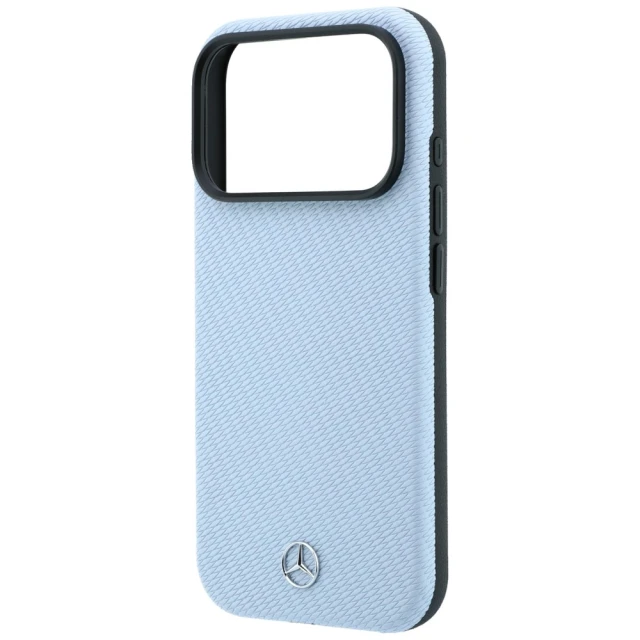 Чохол Mercedes Leather Semi Wrap Wood Effect для iPhone 18 Pro | 17 Pro Blue (MEHMP18L25PFWWPB)