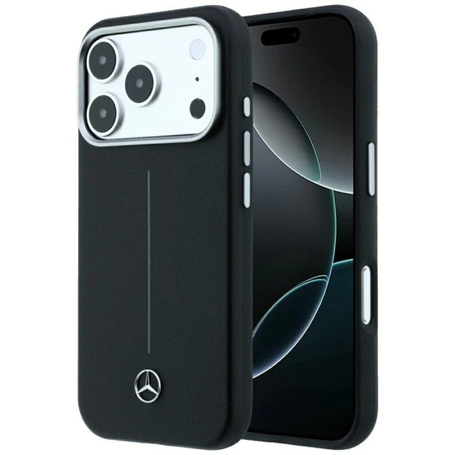 Чохол Mercedes Leather Semi Wrap Iconic Line для iPhone 18 Pro | 17 Pro Black (MEHMP18L25PFWSTK)