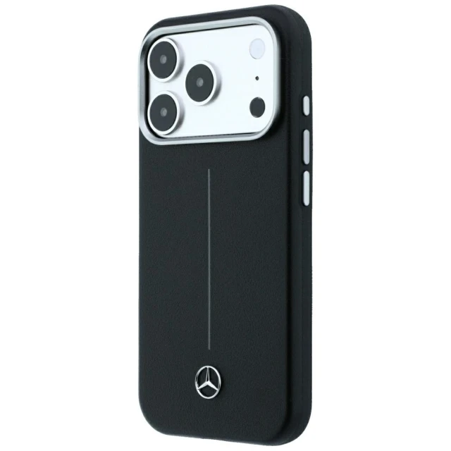 Чохол Mercedes Leather Semi Wrap Iconic Line для iPhone 18 Pro Max | 17 Pro Max Black (MEHMP18X25PFWSTK)