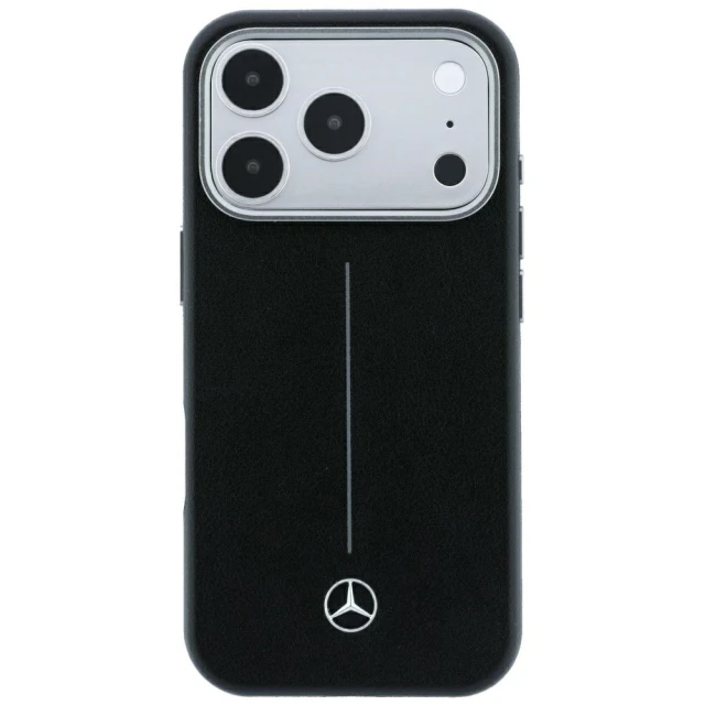 Чохол Mercedes Leather Semi Wrap Iconic Line для iPhone 18 Pro Max | 17 Pro Max Black (MEHMP18X25PFWSTK)