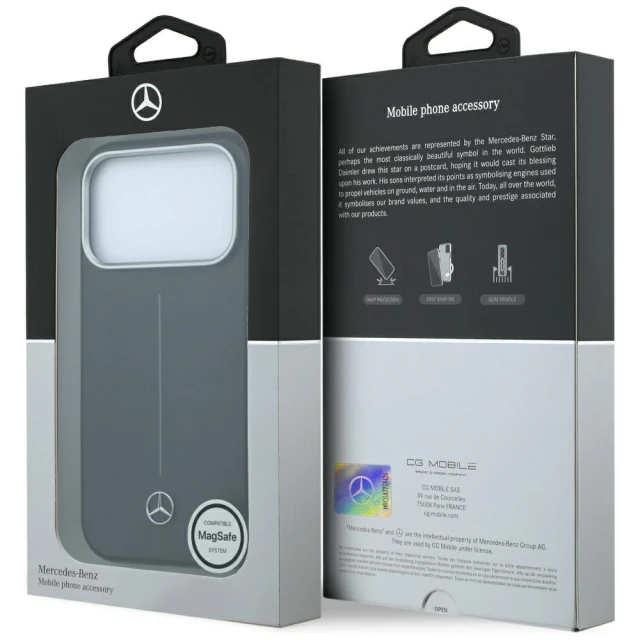 Чохол Mercedes Leather Semi Wrap Iconic Line для iPhone 18 Pro Max | 17 Pro Max Black (MEHMP18X25PFWSTK)