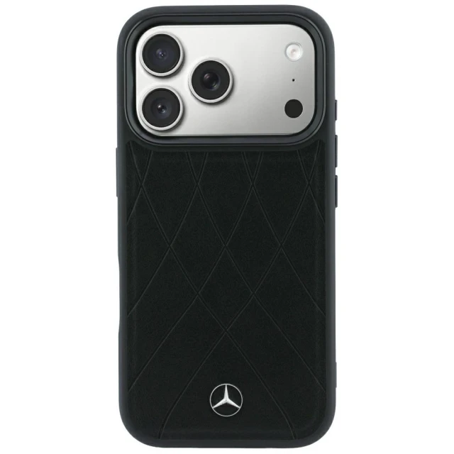 Чохол Mercedes Leather Crossed Lines для iPhone 18 Pro | 17 Pro Black (MEHMP18L25PSECLK)