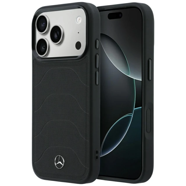 Чохол Mercedes Leather Mesh with Bow Line для iPhone 18 Pro Max | 17 Pro Max Black (MEHMP18X25PMERCK)