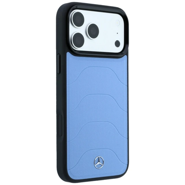 Чохол Mercedes Leather Mesh with Bow Line для iPhone 18 Pro | 17 Pro Blue (MEHMP18L25PMERCB)