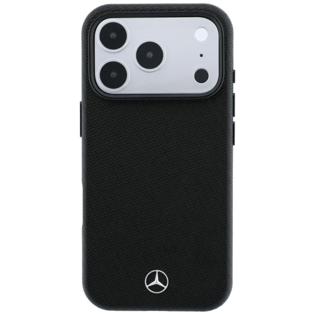 Чохол Mercedes Grill Pattern Leather для iPhone 18 Pro | 17 Pro Black (MEHMBWP18L25PWPK)