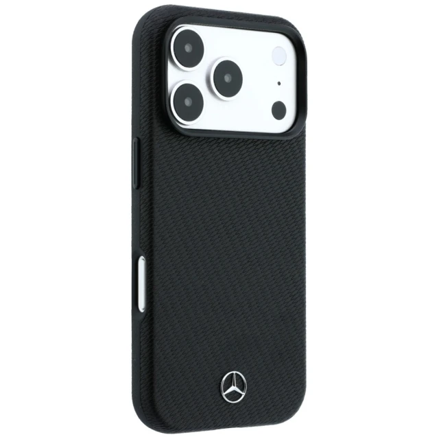 Чохол Mercedes Grill Pattern Leather для iPhone 18 Pro | 17 Pro Black (MEHMBWP18L25PWPK)