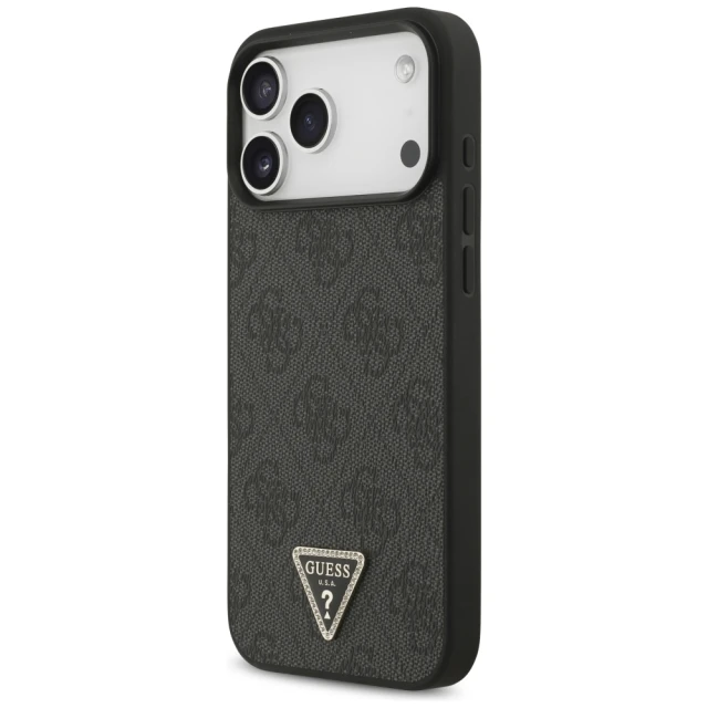Чохол Guess Leather 4G Triangle Strass для iPhone 18 Pro Max | 17 Pro Max Black (GUHMP18XP4TDPLK)