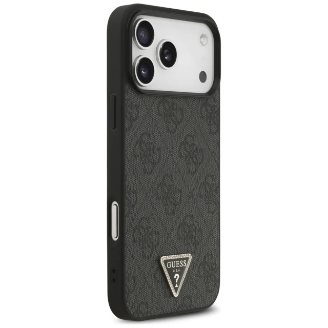 Чохол Guess Leather 4G Triangle Strass для iPhone 18 Pro Max | 17 Pro Max Black (GUHMP18XP4TDPLK)