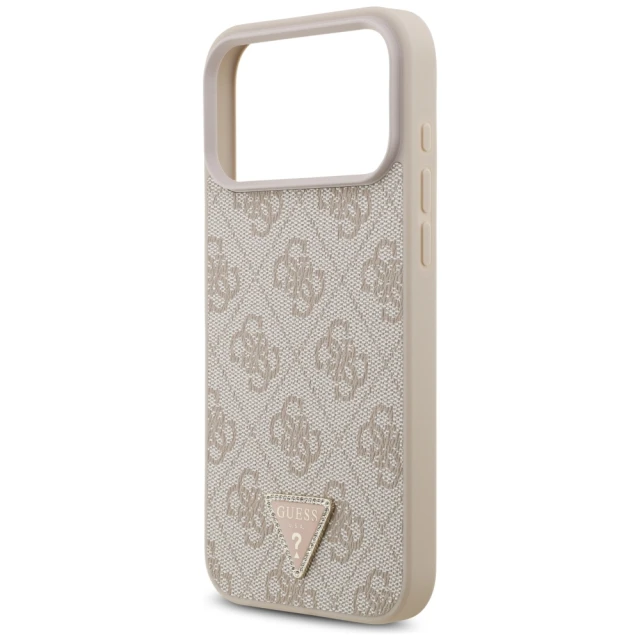 Чохол Guess Leather 4G Triangle Strass для iPhone 18 Pro Max | 17 Pro Max Pink (GUHMP18XP4TDPP)