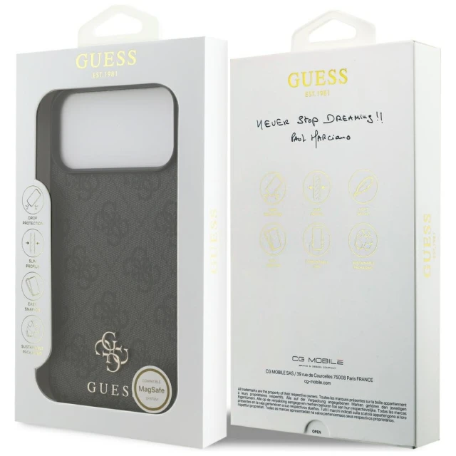 Чехол Guess 4G Small Classic Logo для iPhone 18 Pro Max | 17 Pro Max Black (GUHMP18XP4SM4MK)