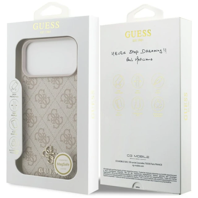 Чохол Guess 4G Small Classic Logo для iPhone 18 Pro Max | 17 Pro Max Pink (GUHMP18XP4SM4MP)