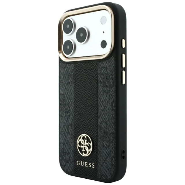 Чохол Guess 4G with Stripe Round Classic Logos для iPhone 18 Pro Max | 17 Pro Max Black (GUHMP18X6P4G4RCK)