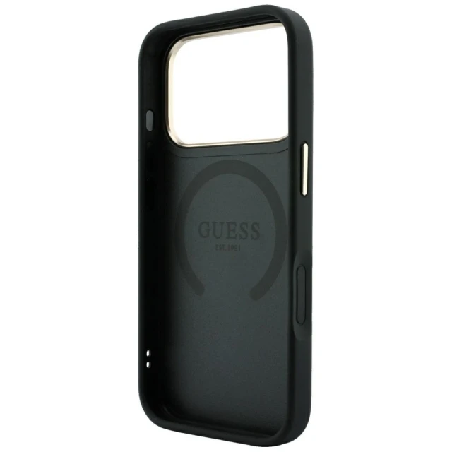 Чохол Guess 4G with Stripe Round Classic Logos для iPhone 18 Pro Max | 17 Pro Max Black (GUHMP18X6P4G4RCK)