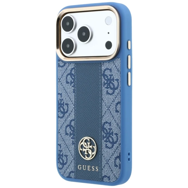 Чохол Guess 4G with Stripe Round and Classic Logos для iPhone 18 Pro | 17 Pro Blue (GUHMP18L6P4G4RCB)