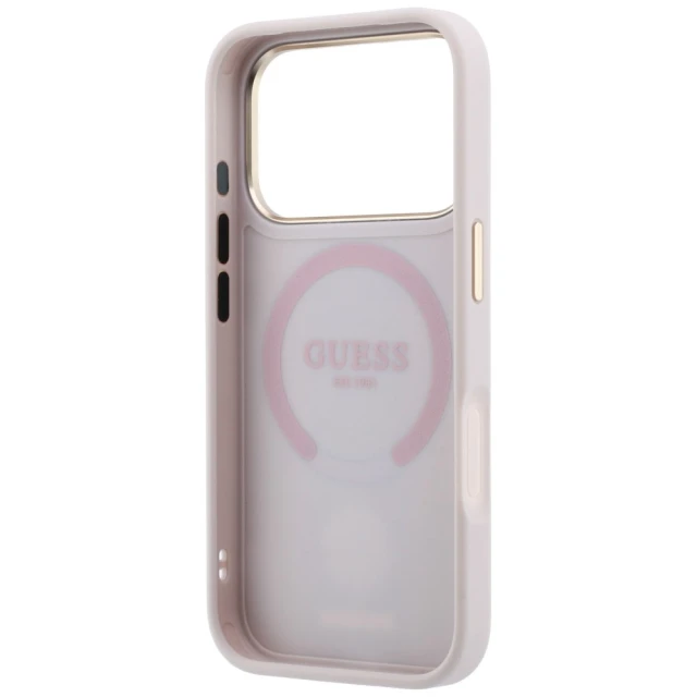 Чохол Guess 4G with Stripe Round and Classic Logos для iPhone 18 Pro | 17 Pro Pink (GUHMP18L6P4G4RCP)