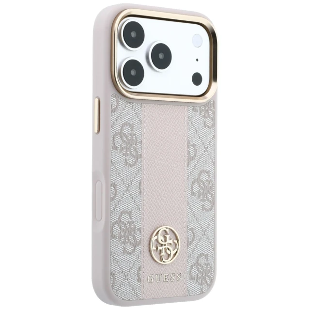 Чохол Guess 4G with Stripe Round Classic Logos для iPhone 18 Pro Max | 17 Pro Max Pink (GUHMP18X6P4G4RCP)
