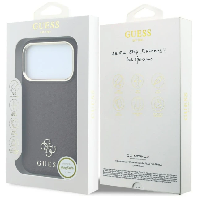 Чохол Guess Saffiano Small 4G & Classic Logo для iPhone 18 Pro Max | 17 Pro Max Red (GUHMP18X6PSA4DMU)
