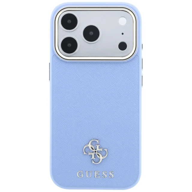 Чехол Guess Saffiano Small 4G & Classic Logo для iPhone 18 Pro Max | 17 Pro Max Blue (GUHMP18X6PSA4DMB)