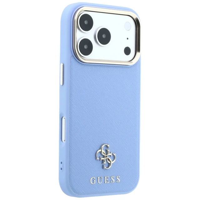 Чехол Guess Saffiano Small 4G & Classic Logo для iPhone 18 Pro Max | 17 Pro Max Blue (GUHMP18X6PSA4DMB)