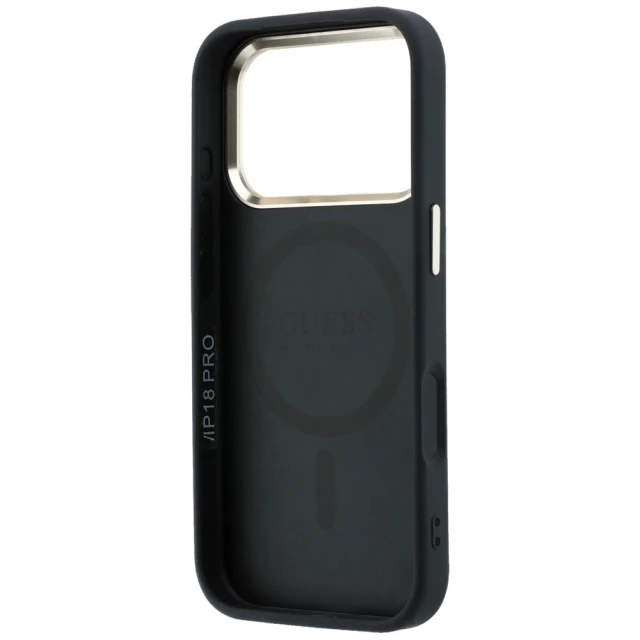 Чехол Guess Saffiano Small 4G & Classic Logo для iPhone 18 Pro | 17 Pro Black (GUHMP18L6PSA4DMK)