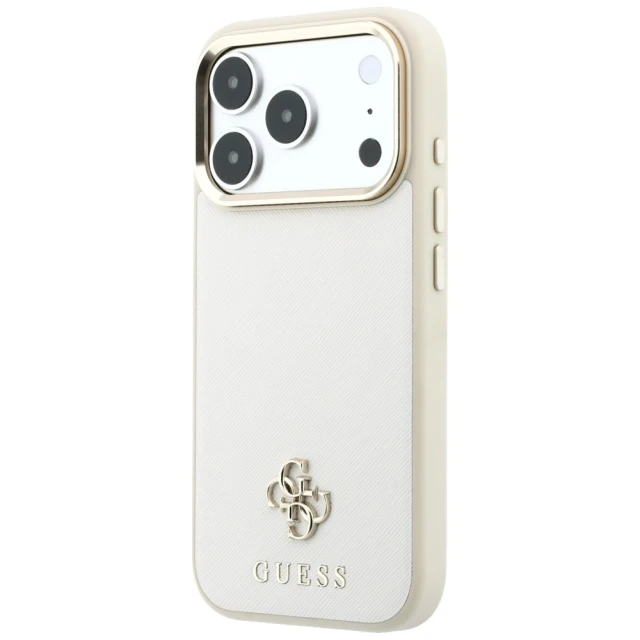 Чохол Guess Saffiano Small 4G & Classic Logo для iPhone 18 Pro | 17 Pro Beige (GUHMP18L6PSA4DME)