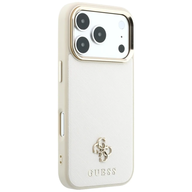 Чохол Guess Saffiano Small 4G & Classic Logo для iPhone 18 Pro | 17 Pro Beige (GUHMP18L6PSA4DME)
