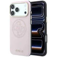Чохол Guess Perforated 4G Gold Logo для iPhone 18 Pro | 17 Pro Pink (GUHMP18L6PS4SRGP)