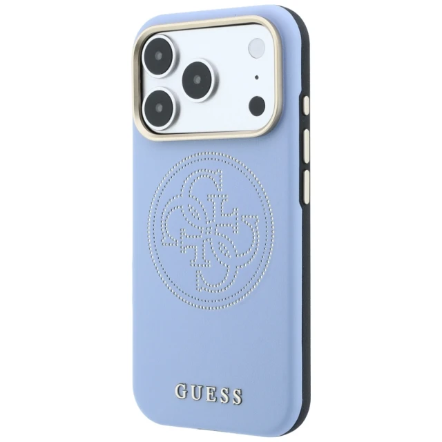 Чохол Guess Perforated 4G Gold Logo для iPhone 18 Pro | 17 Pro Blue (GUHMP18L6PS4SRGB)