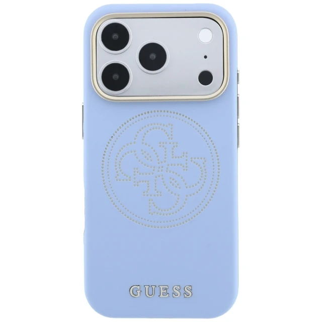 Чохол Guess Perforated 4G Gold Logo для iPhone 18 Pro | 17 Pro Blue (GUHMP18L6PS4SRGB)