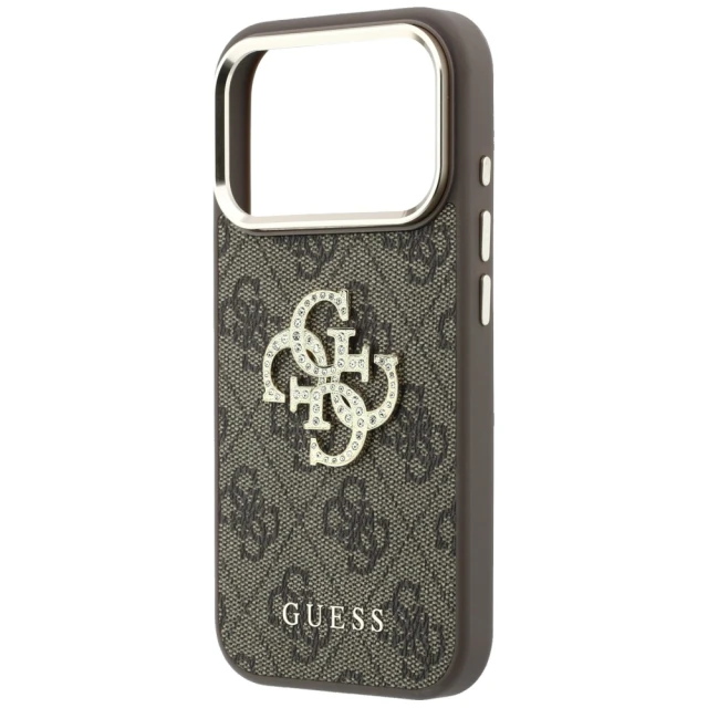 Чохол Guess 4G & Big Strass Logo для iPhone 18 Pro Max | 17 Pro Max Brown (GUHCP18X6P4DSMLW)