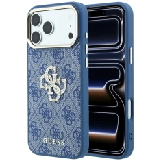 Чохол Guess 4G & Big Strass Logo для iPhone 18 Pro | 17 Pro Blue (GUHCP18L6P4DSMLB)